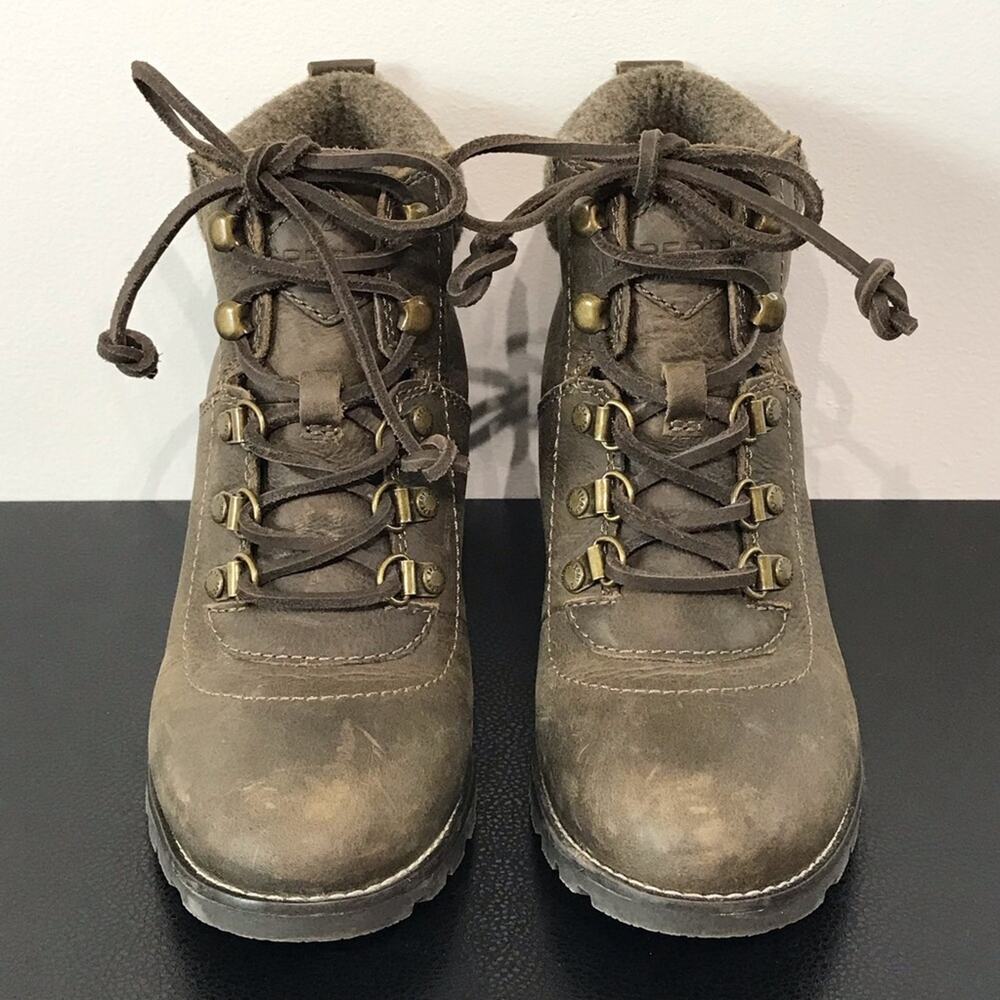 Sperry Celeste Bliss Wedge Ankle Lace Up Bootie Canteen Green Women's Size 7 - Picture 6 of 14